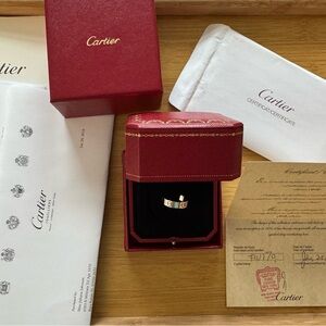 ✨ Cartier Classic Love Ring Size 58 (8.5) White Gold Certificate Box Receipt Bag